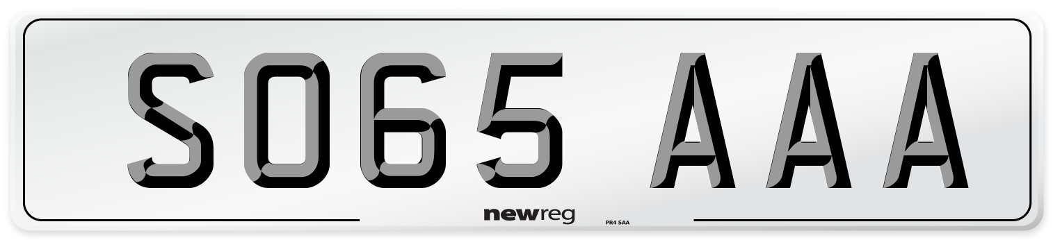 SO65 AAA Number Plate from New Reg